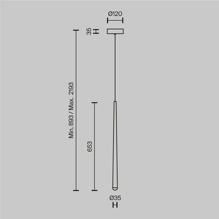 MAYTONI Závěsné svítidlo Cascade 6W MOD132PL-L6BK