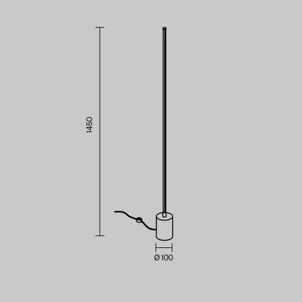 MAYTONI Stojací lampa Flow MOD147FL-L20BK1