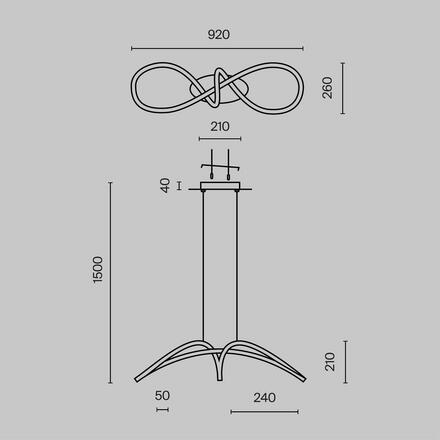MAYTONI Závěsné svítidlo Curve MOD156PL-L52B4K