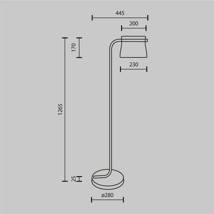 MAYTONI Stojací lampa Cabaret 3000K 8W MOD170FL-L8BS3K