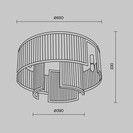 MAYTONI Stropní svítidlo Frame E14x9 60W MOD174CL-09G