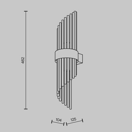 MAYTONI Nástěnné svítidlo Frame E14x2 60W MOD174WL-02MG