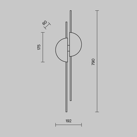 MAYTONI Nástěnné svítidlo Skyline 4000K 23W MOD179WL-L22BS4K1