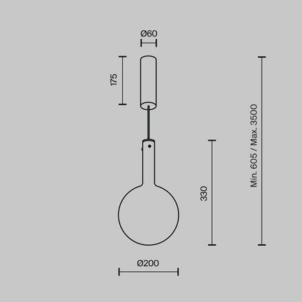 MAYTONI Závěsné svítidlo Nebula 3000K 4W MOD182PL-L4B3K