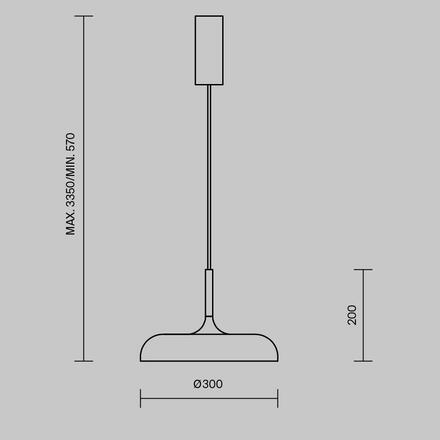 MAYTONI Závěsné svítidlo Gerhard 3000K 19W MOD189PL-L12GR3K1