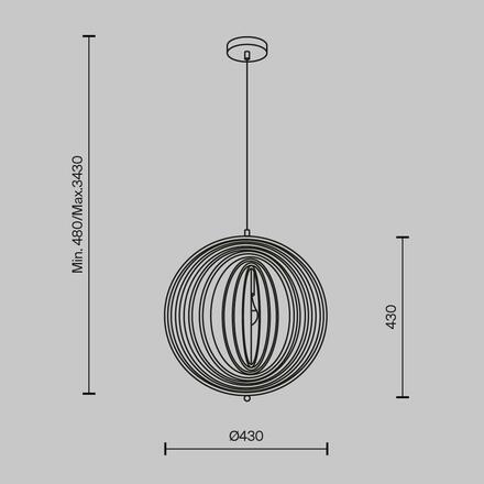 MAYTONI Závěsné svítidlo Roots E27x1 40W MOD197PL-01W