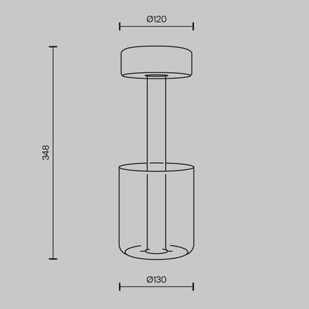 MAYTONI Stolní lampa na baterie AI Collaboration 3W MOD229TL-L3W3K1