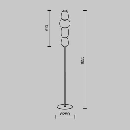 MAYTONI Stojací lampa Pattern 3000K 32W MOD267FL-L32CH3K