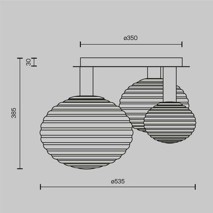 MAYTONI Stropní svítidlo Reels E14x3 40W MOD268CL-03B