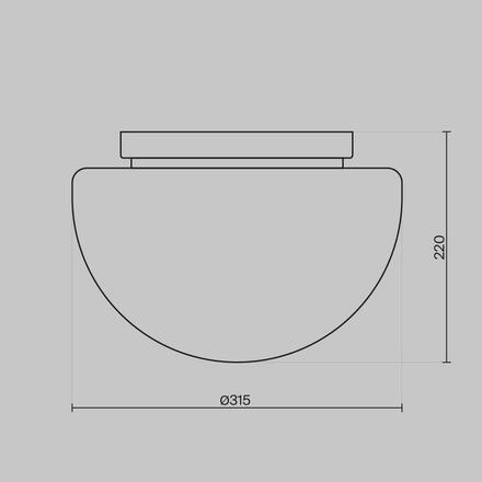 MAYTONI Stropní svítidlo Glassy E27x1 60W MOD270CL-01B