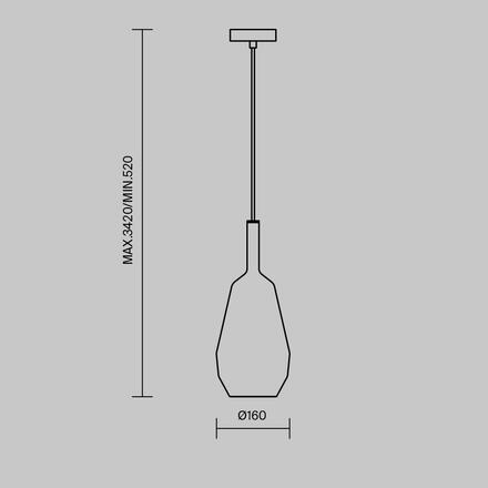 MAYTONI Závěsné svítidlo Duality E27x1 60W MOD271PL-01B7