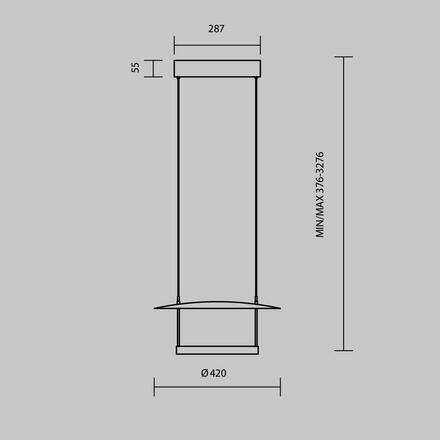 MAYTONI Závěsné svítidlo Ambience 3000K 23W MOD280PL-L23B3K1