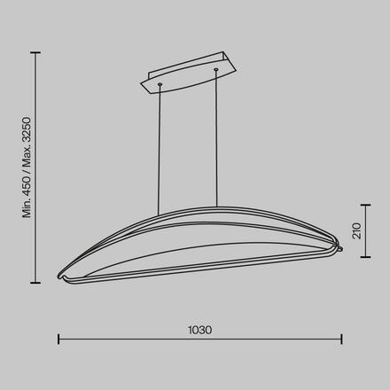 MAYTONI Závěsné svítidlo Breeze 3000K 34W MOD281PL-L34BS3K