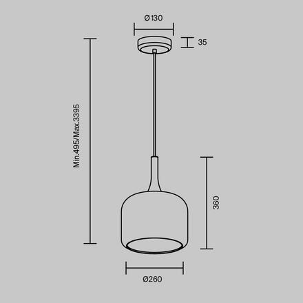 MAYTONI Závěsné svítidlo Spirito 3000K 12W MOD286PL-L18W3K