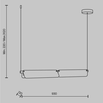 MAYTONI Závěsné svítidlo Flat 3000K 20W MOD296PL-L20BC3K