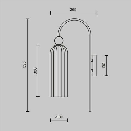 MAYTONI Nástěnné svítidlo Antic MOD302WL-01CG