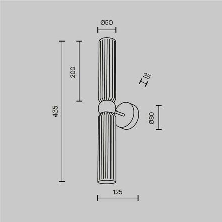MAYTONI Nástěnné svítidlo Antic G9x2 28W MOD302WL-02W1