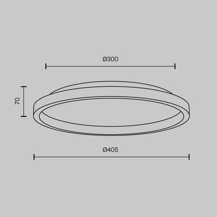 MAYTONI Stropní svítidlo Orign 3000K 27W MOD311CL-L27B3K