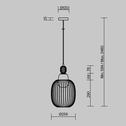 MAYTONI Závěsné svítidlo Levitation G9x1 40W MOD376PL-01G1