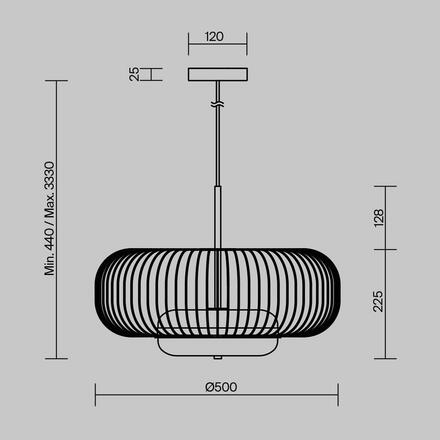 MAYTONI Závěsné svítidlo Levitation 3000K 20W MOD376PL-L30G3K