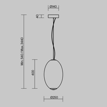 MAYTONI Závěsné svítidlo Bruma 2700K 19W MOD397PL-L19CH2.7K