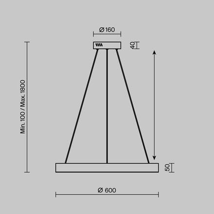 MAYTONI Závěsné svítidlo Saturno MOD415PL-L45BS4K