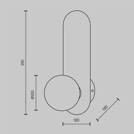 MAYTONI Nástěnné svítidlo Bao G9x1 28W MOD419WL-01B