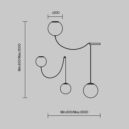 MAYTONI Závěsné svítidlo Twins 3000K 20W MOD427PL-L20B3K1