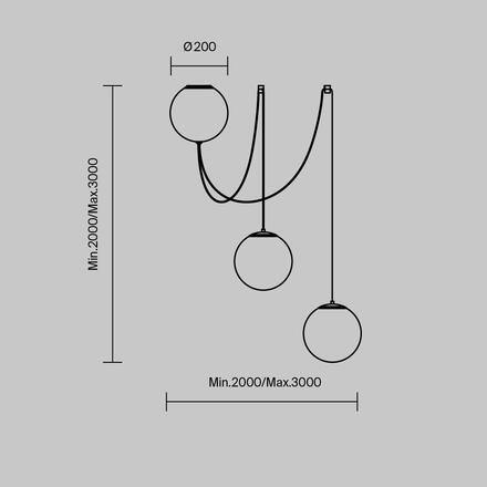 MAYTONI Závěsné svítidlo Twins 3000K 26W MOD427PL-L30B3K1