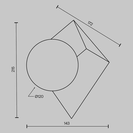 MAYTONI Nástěnné svítidlo Cubeo G9x1 28W MOD445WL-01PT
