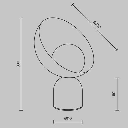 MAYTONI Stolní lampa TAVO G9x1 9W MOD453TL-01B