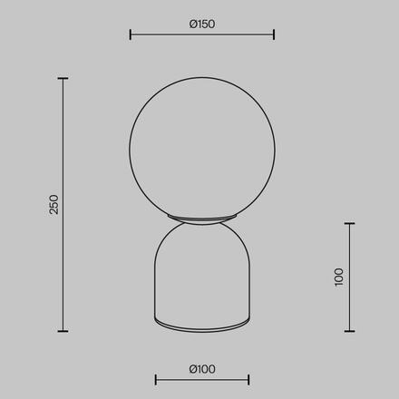 MAYTONI Stolní lampa TAVO G9x1 9W MOD453TL-01BG