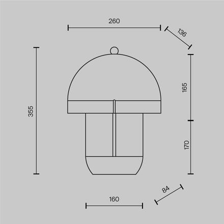 MAYTONI Stolní lampa Hope 3000K 14W MOD479TL-L14BG3K