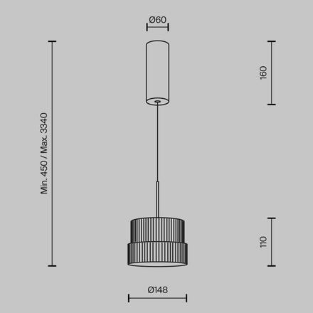 MAYTONI Závěsné svítidlo Scala 3000K 12W MOD496PL-L12WK