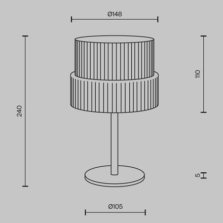 MAYTONI Stolní lampa Scala 3000K 12W MOD496TL-L12BZK