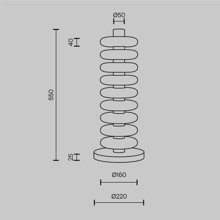 MAYTONI Stojací lampa Nuvem 3000K 19W MOD497FL-L19BRK