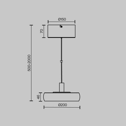 MAYTONI Závěsné svítidlo Float 3000K 13W MOD498PL-L13BK