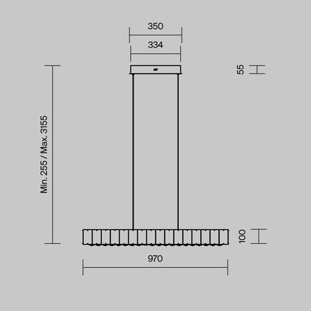 MAYTONI Závěsné svítidlo Majesty 3000K 28W MOD517PL-L28BS3K