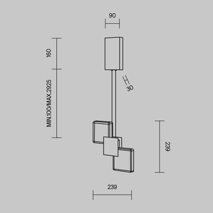 MAYTONI Závěsné svítidlo Quadro 3000K 5W MOD519PL-L8C3K