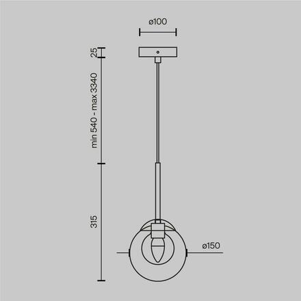 MAYTONI Závěsné svítidlo Basic form G9x1 20W MOD521PL-01G1