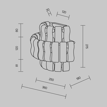 MAYTONI Nástěnné svítidlo Boulder E14x2 40W MOD538WL-02MG