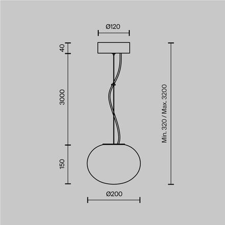 MAYTONI Závěsné svítidlo Spume 3000K 5W MOD542PL-L5WK