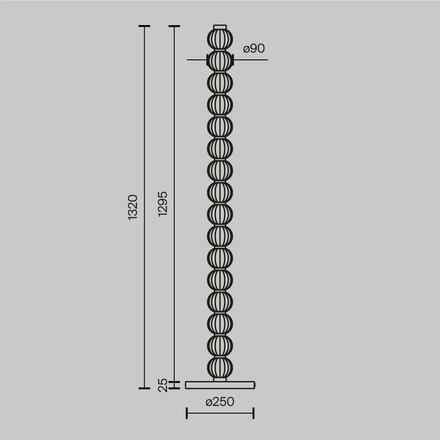 MAYTONI Stojací lampa Amulet 3000K 33W MOD555FL-L23G3K