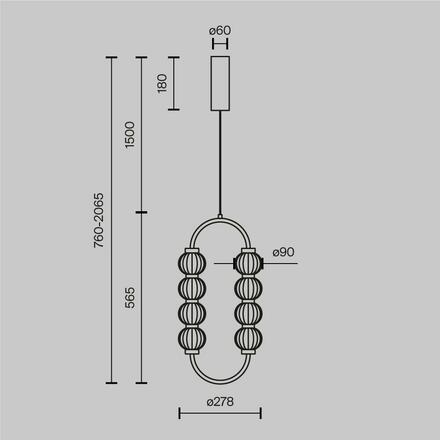MAYTONI Závěsné svítidlo Amulet 3000K 16W MOD555PL-L11G3K