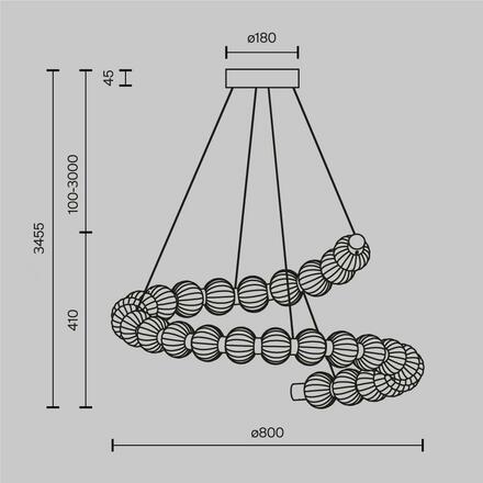 MAYTONI Závěsné svítidlo Amulet 3000K 40W MOD555PL-L35G3K