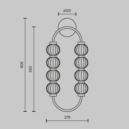 MAYTONI Nástěnné svítidlo Amulet 3000K 16W MOD555WL-L11G3K