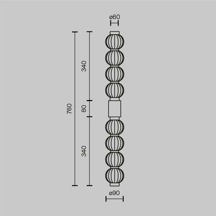 MAYTONI Nástěnné svítidlo Amulet 3000K 19W MOD555WL-L13G3K