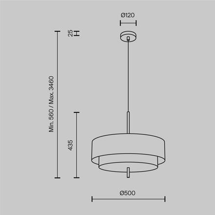 MAYTONI Závěsné svítidlo Bergamo E27x5 60W MOD613PL-05GR1