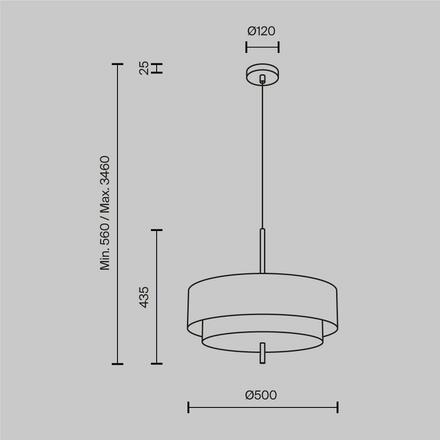 MAYTONI Závěsné svítidlo Bergamo E27x5 60W MOD613PL-05W