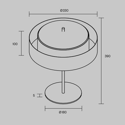 MAYTONI Stolní lampa Bergamo E14x2 40W MOD613TL-02GR